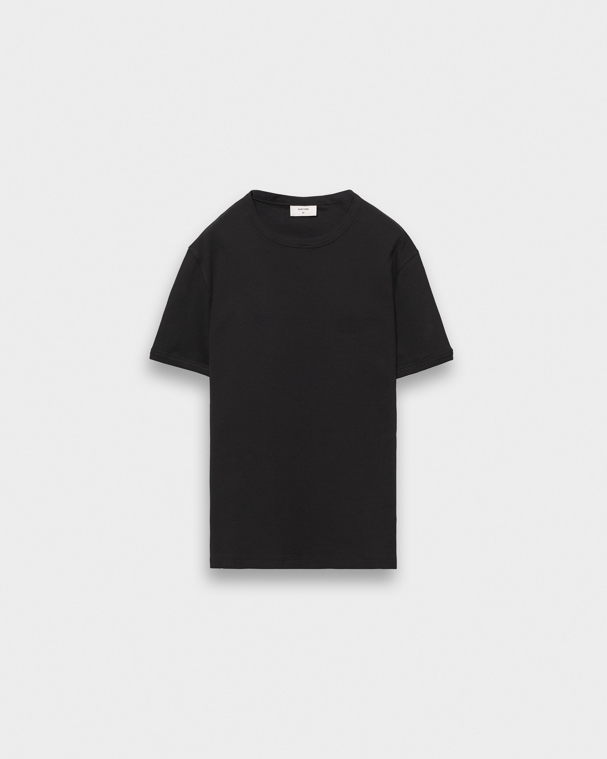 eightyfive-signature-slim-fit-t-shirt-schwarz-baumwolle image 1