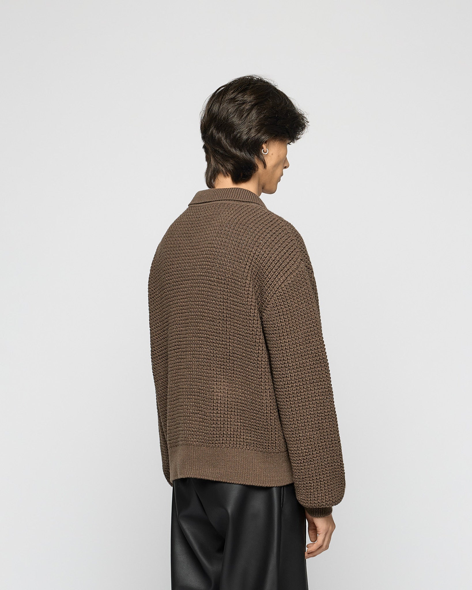 eightyfive-tops-knitted-wool-cardigan-strickjacke-brown-grobstrick image 5