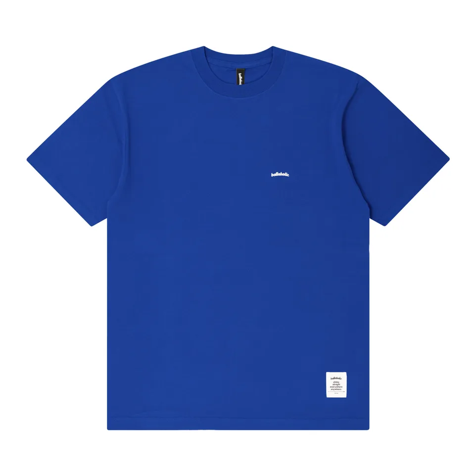 ballaholic-micro-logo-tee-t-shirt-royal-blue-white-baumwolle image 1