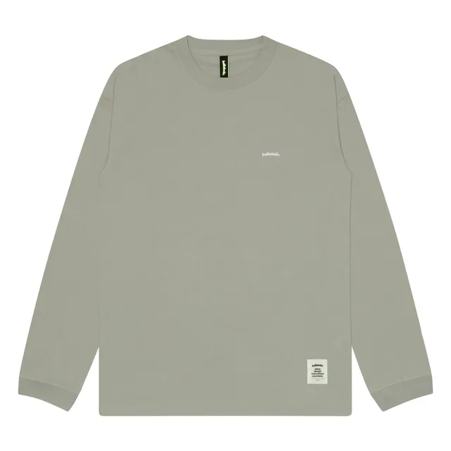 ballaholic-micro-logo-long-tee-longsleeve-stone-gray image 1