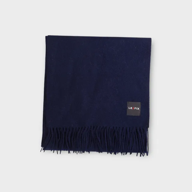 le-fix-wollschal-schal-navy-180x30-wolle image 1