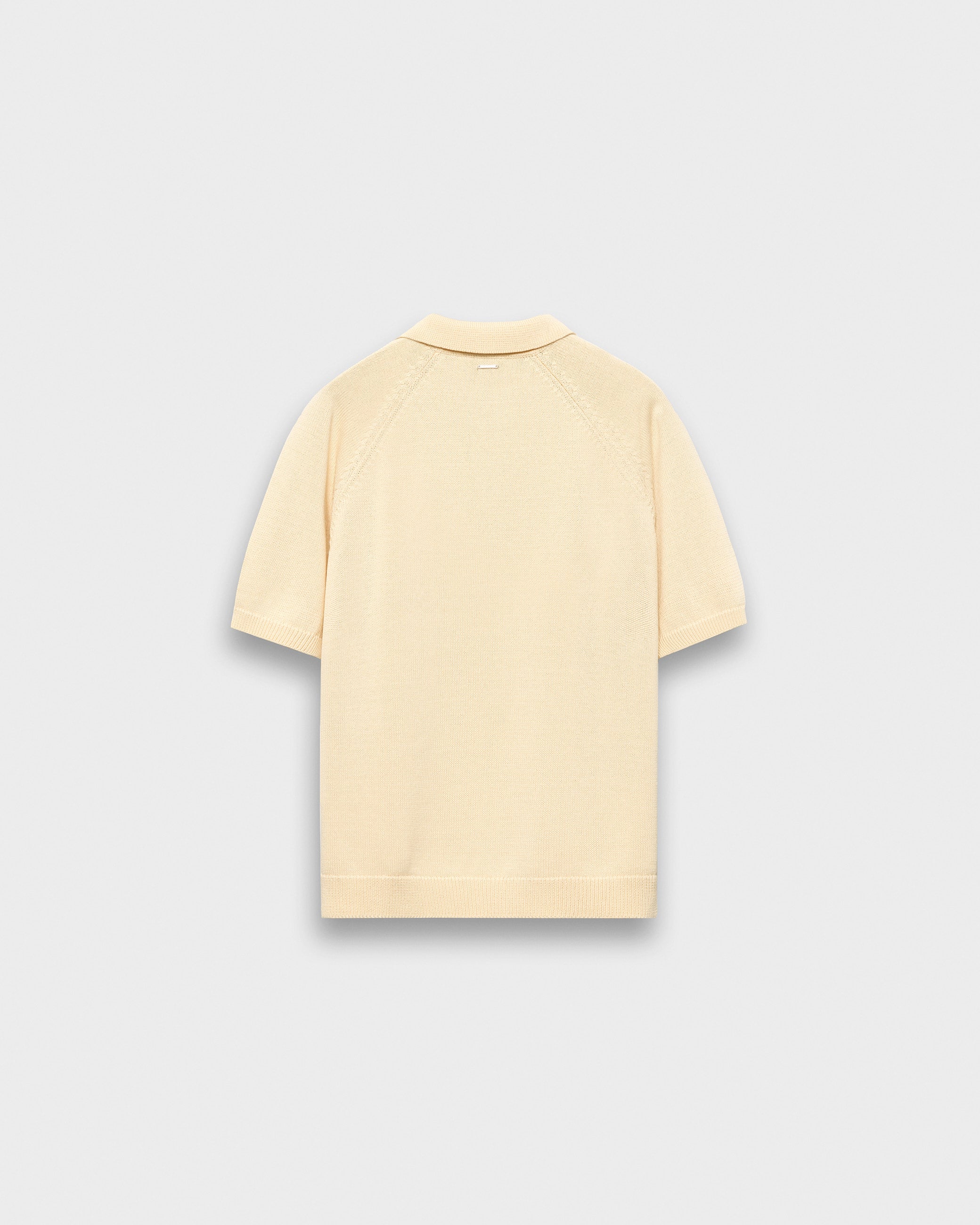 eightyfive-tops-raglan-knit-poloshirt-pale-yellow-baumwolle image 2