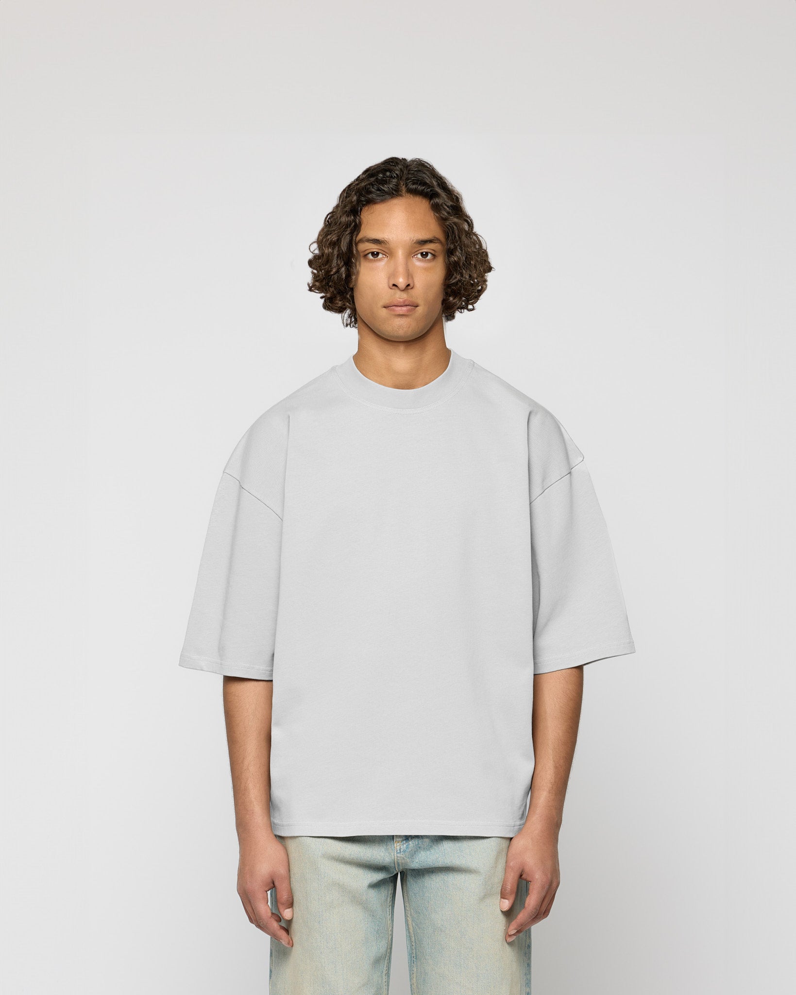 eightyfive-signature-heavy-cropped-t-shirt-light-grey image 2