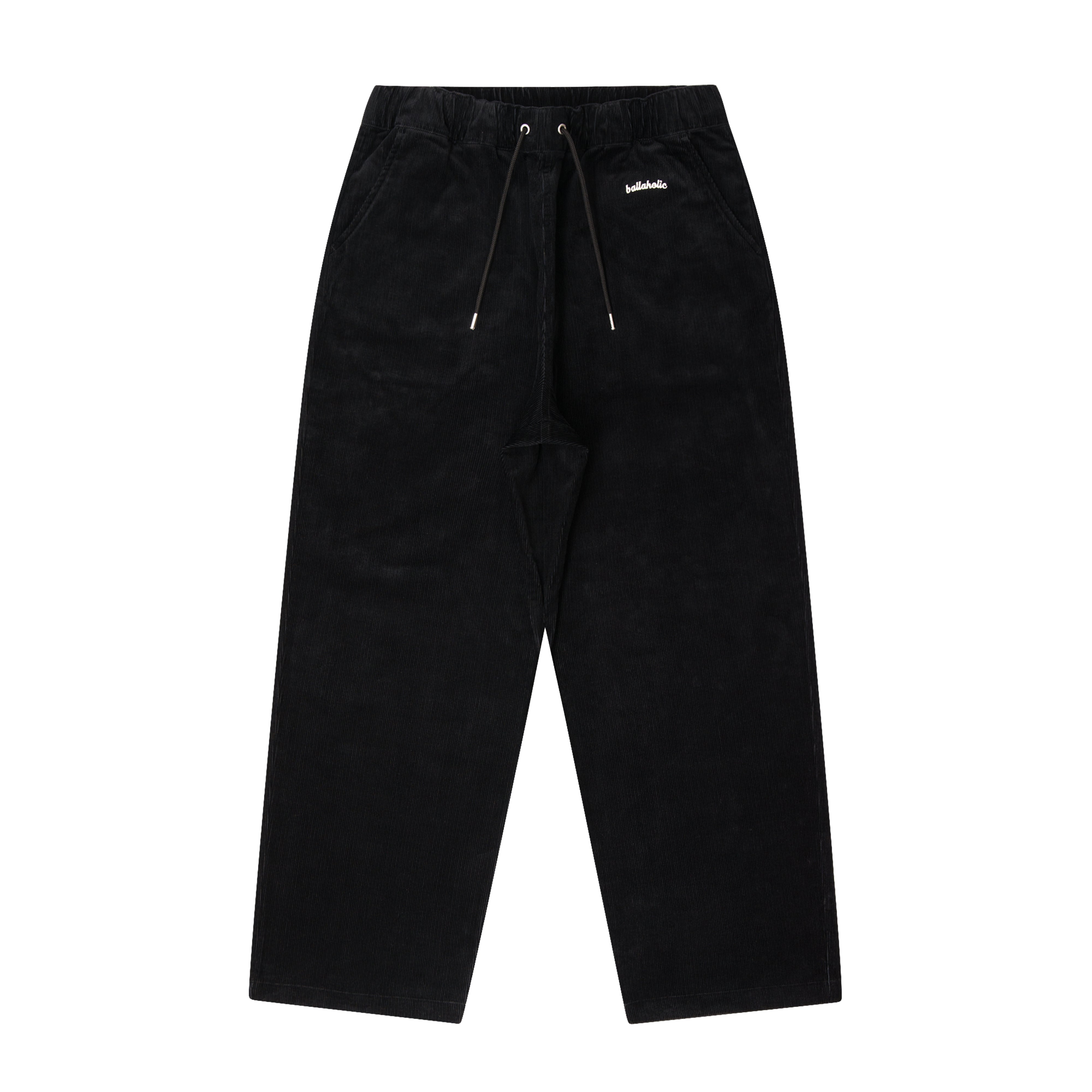 ballaholic-pants-logo-corduroy-pants-schwarz-cordhose image 1