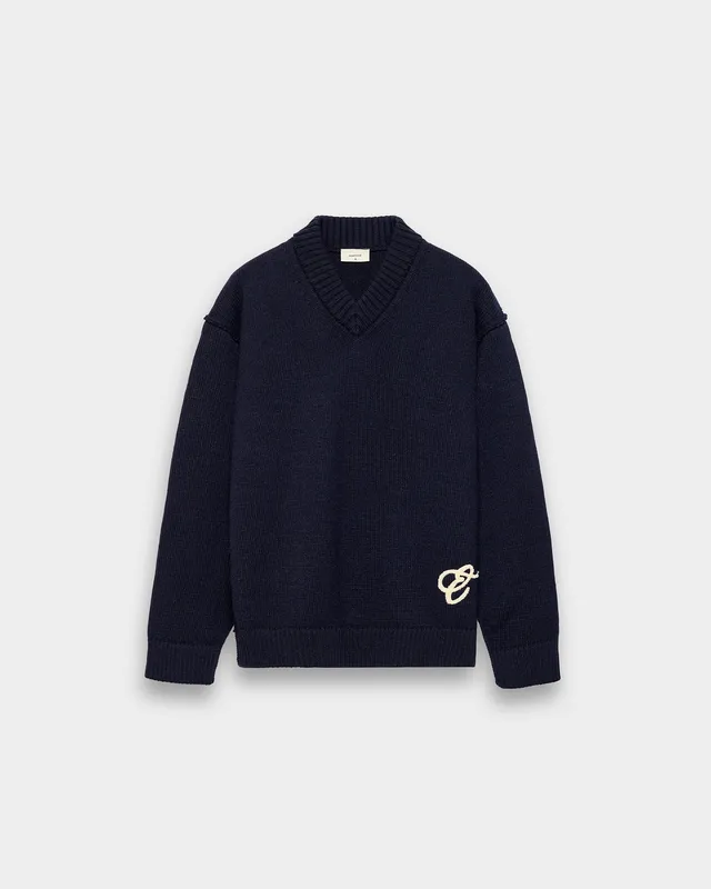 eightyfive-tops-wool-blend-v-neck-pullover-navy image 1