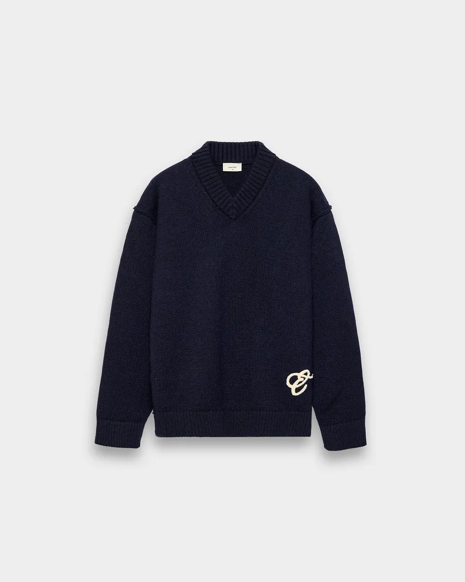 eightyfive-tops-wool-blend-v-neck-pullover-navy image 1