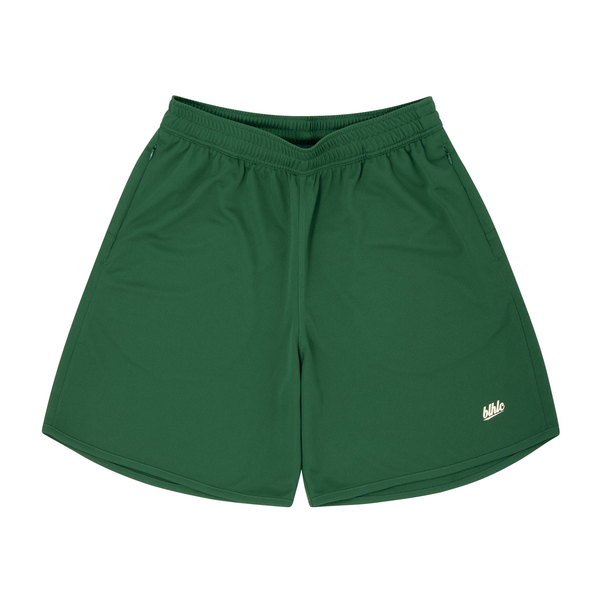 ballaholic-shorts-basic-zip-shorts-gr-n-basketballshorts image 1