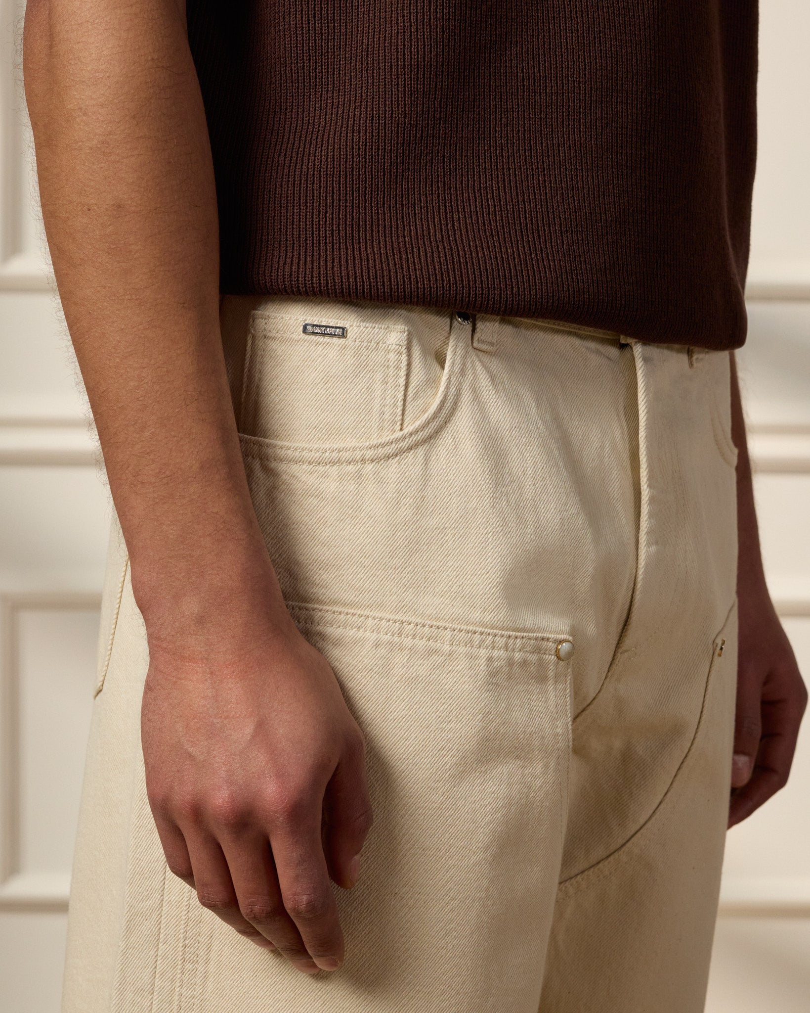 eightyfive-relaxed-carpenter-jeans-ecru-mit-perlen image 6