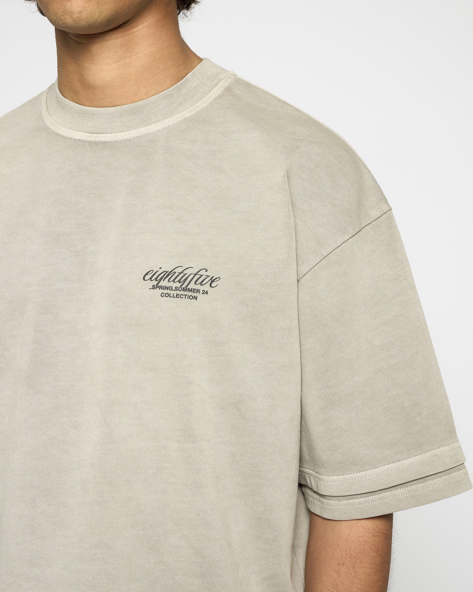 eightyfive-double-sleeve-t-shirt-vintage-hellgrau image 7