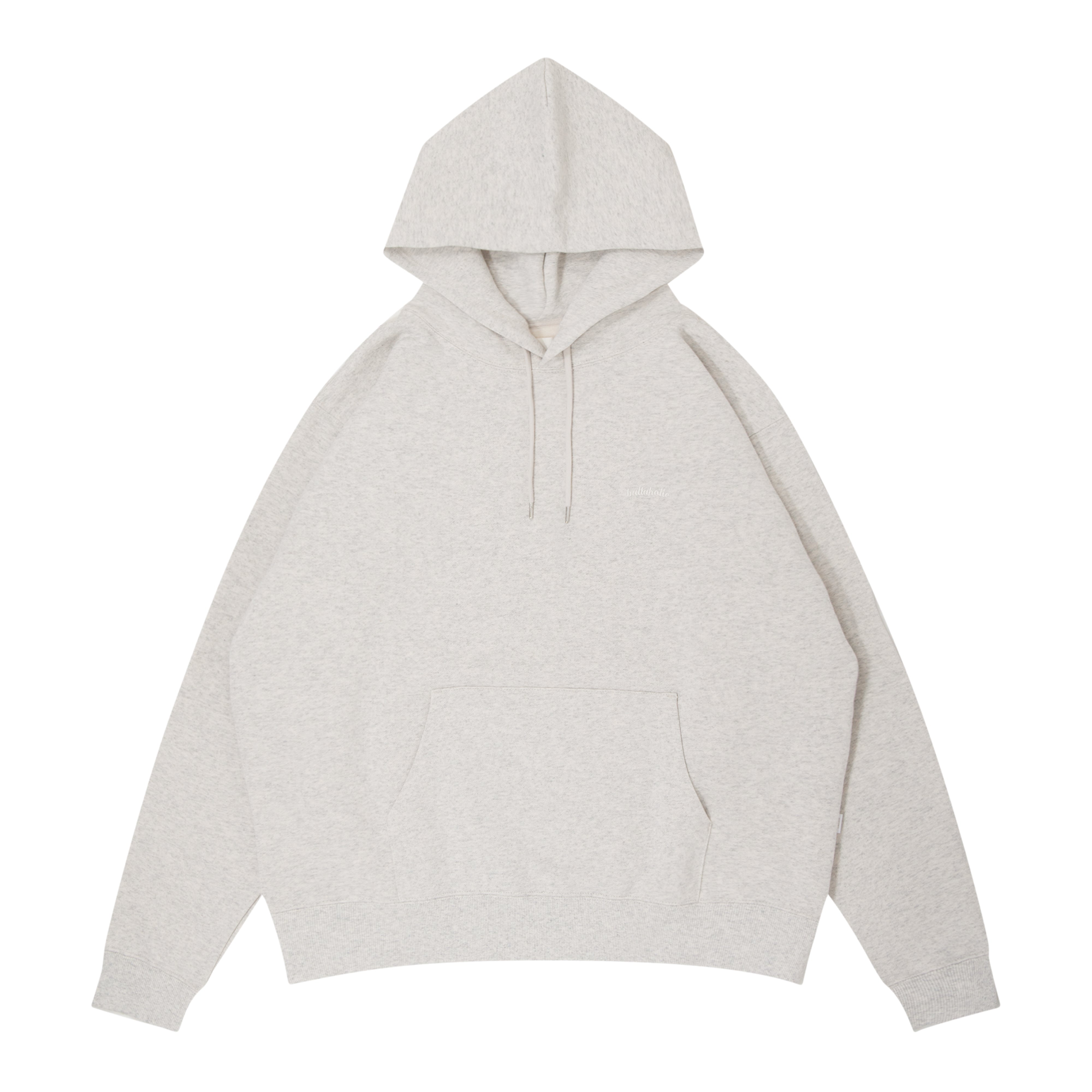 ballaholic-small-logo-sweat-hoodie-ash-grau-stickerei image 1