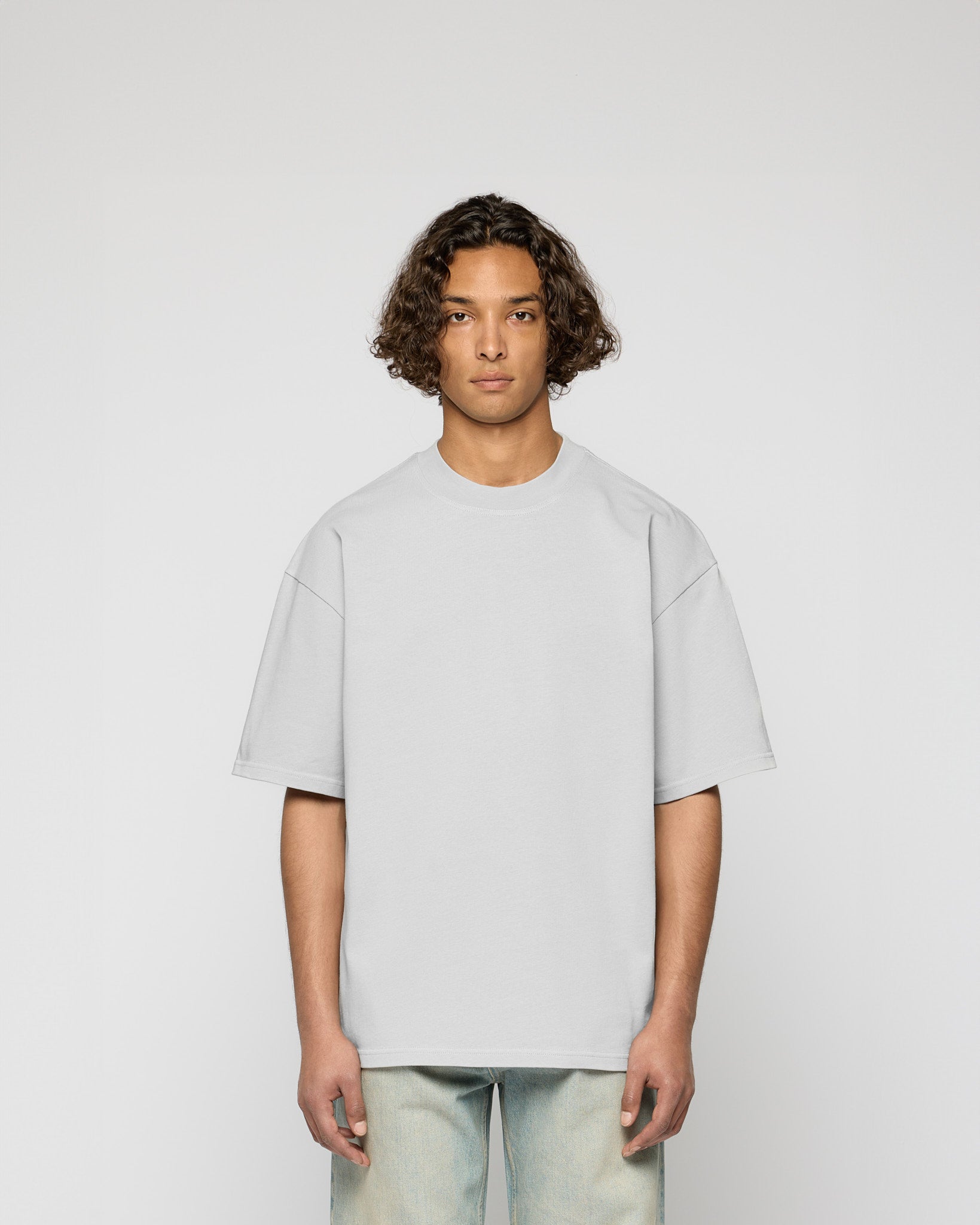eightyfive-signature-oversized-t-shirt-herren-light-grey image 2