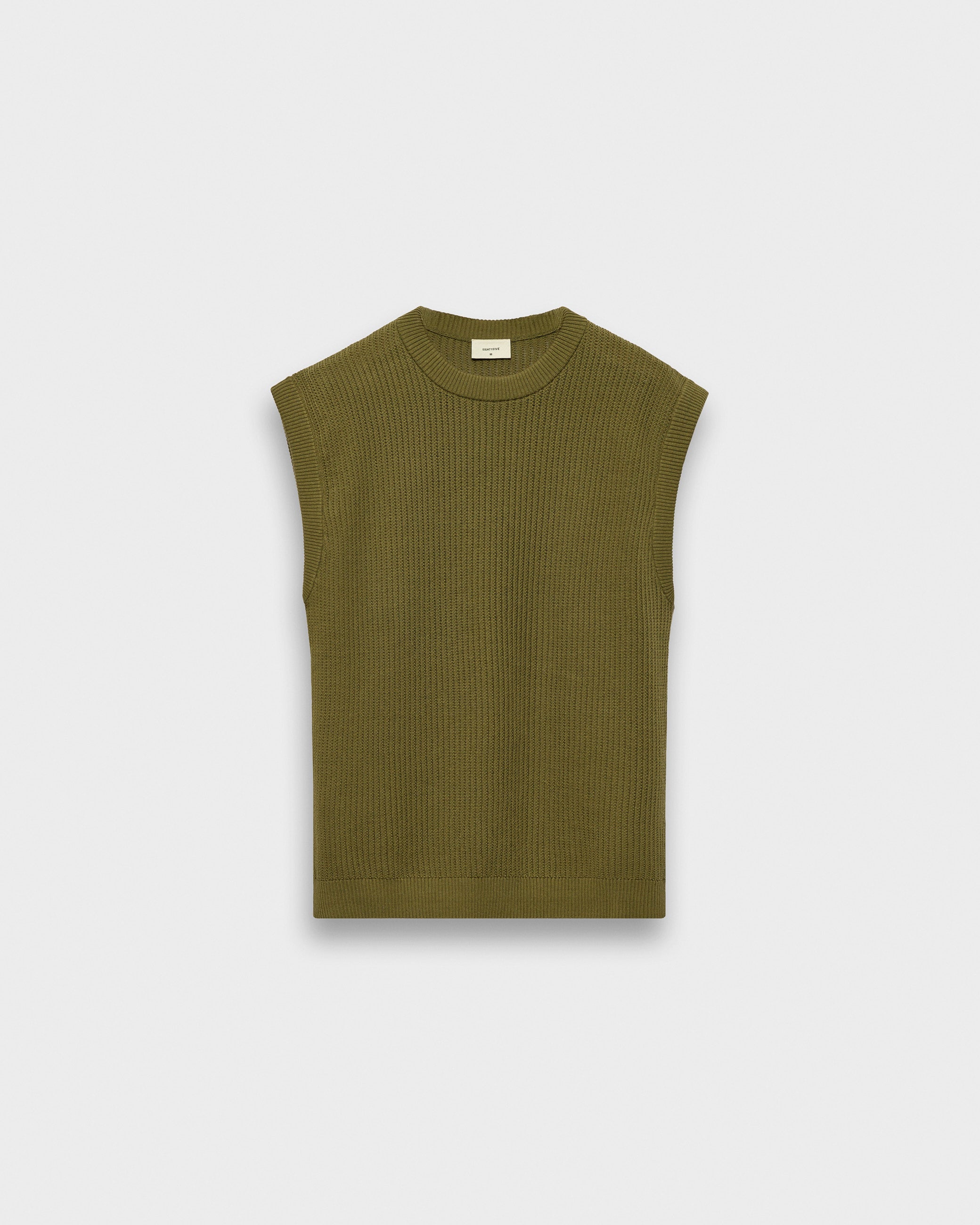 eightyfive-knit-tanktop-tank-top-olive-oversized image 1