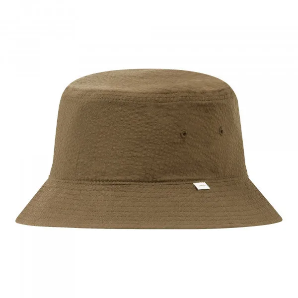 ballaholic-headwears-seersucker-bucket-hat-fischerhut-khaki image 1