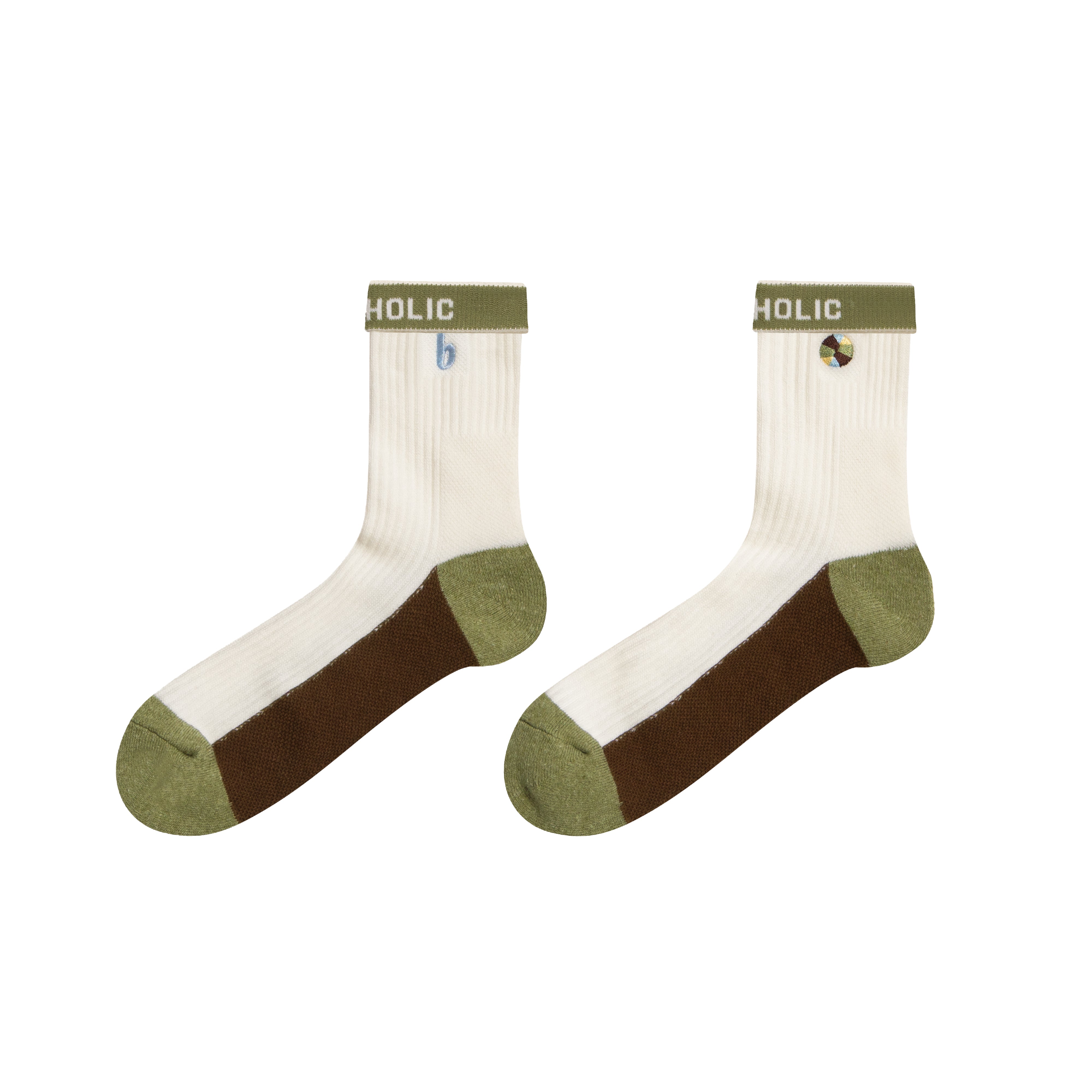ballaholic-b-ball-mid-crew-socken-ivory-halbhoch image 2