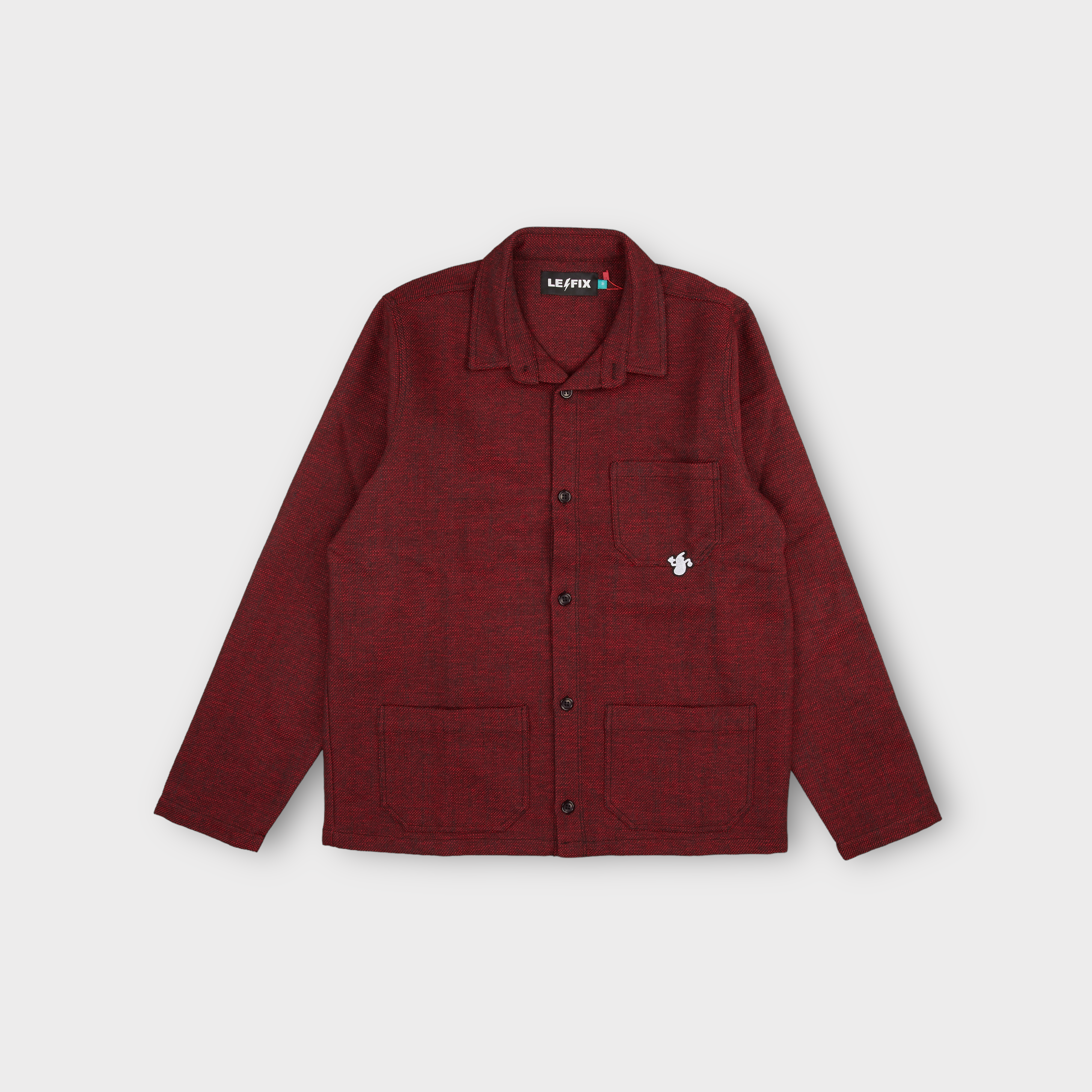 le-fix-x-sunniva-workers-hemd-maroon-wolle image 1