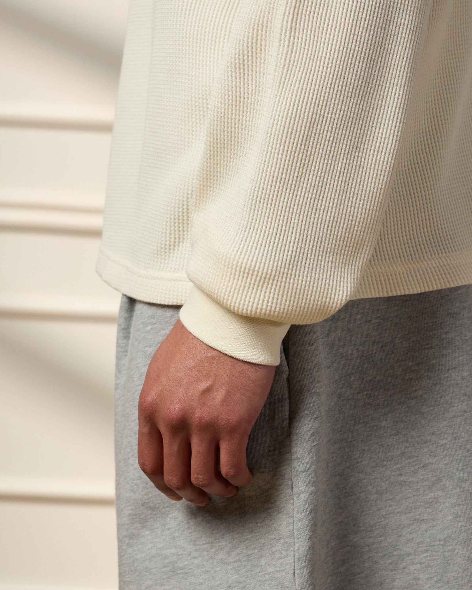 eightyfive-waffle-longsleeve-herren-off-white-relaxed-fit image 8