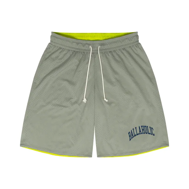 ballaholic-college-logo-streetmove-mesh-shorts-grau-lime image 1