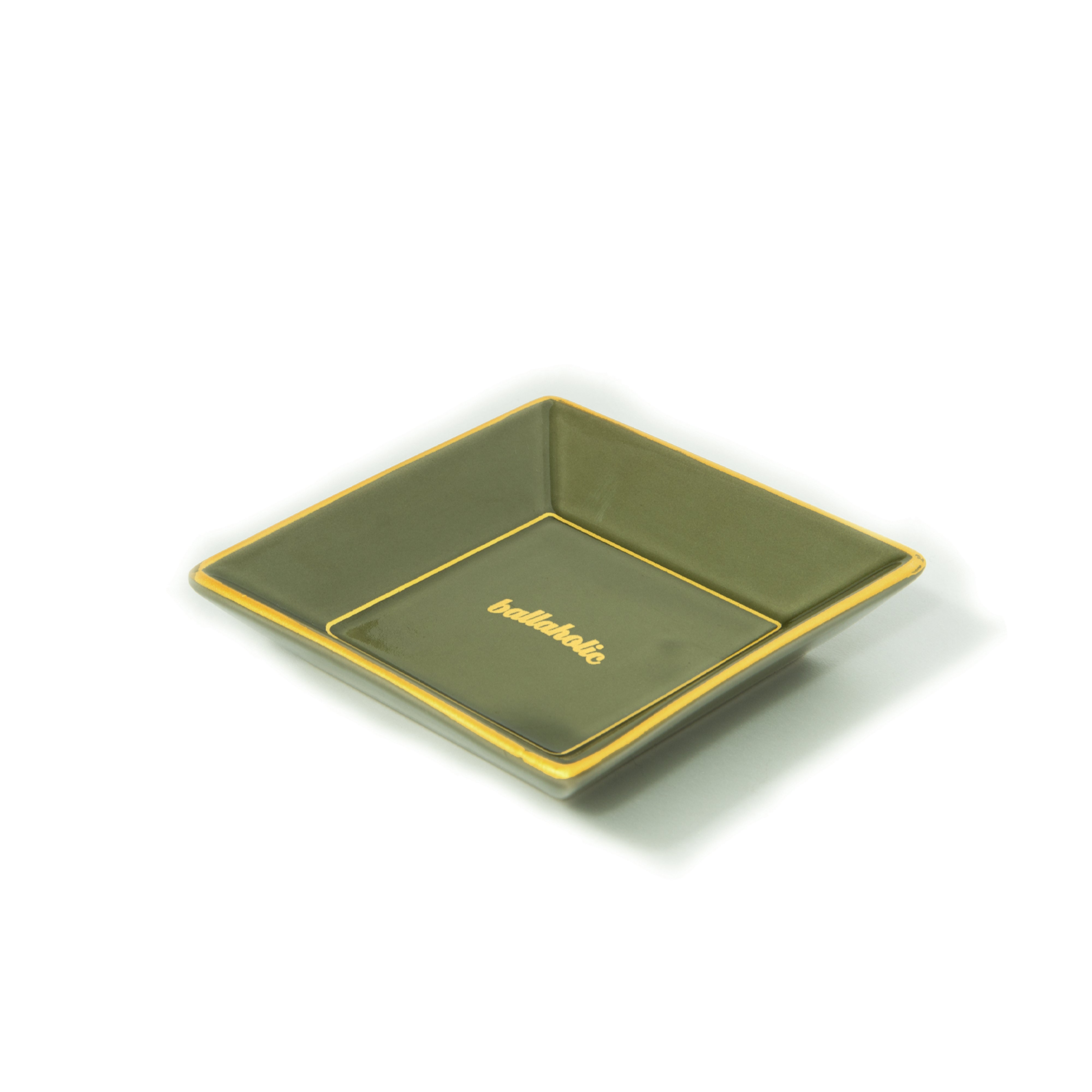 ballaholic-logo-ashtray-aschenbecher-oliv image 3