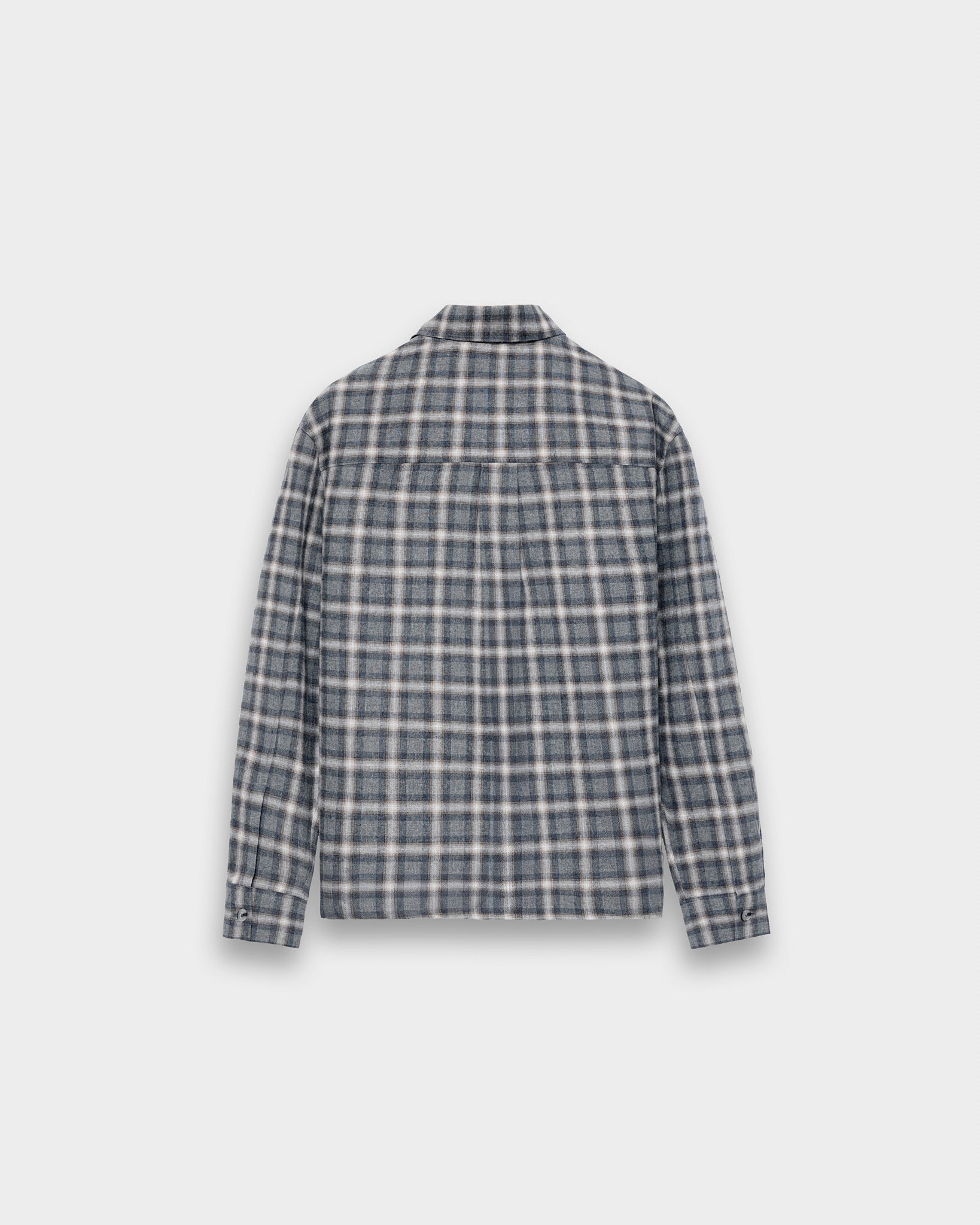 eightyfive-checked-shirt-flanellhemd-grey-melange-relaxed image 2