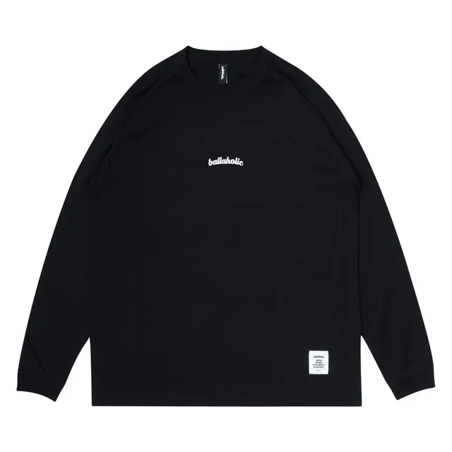 ballaholic-cotton-small-logo-long-tee-black-white image 1