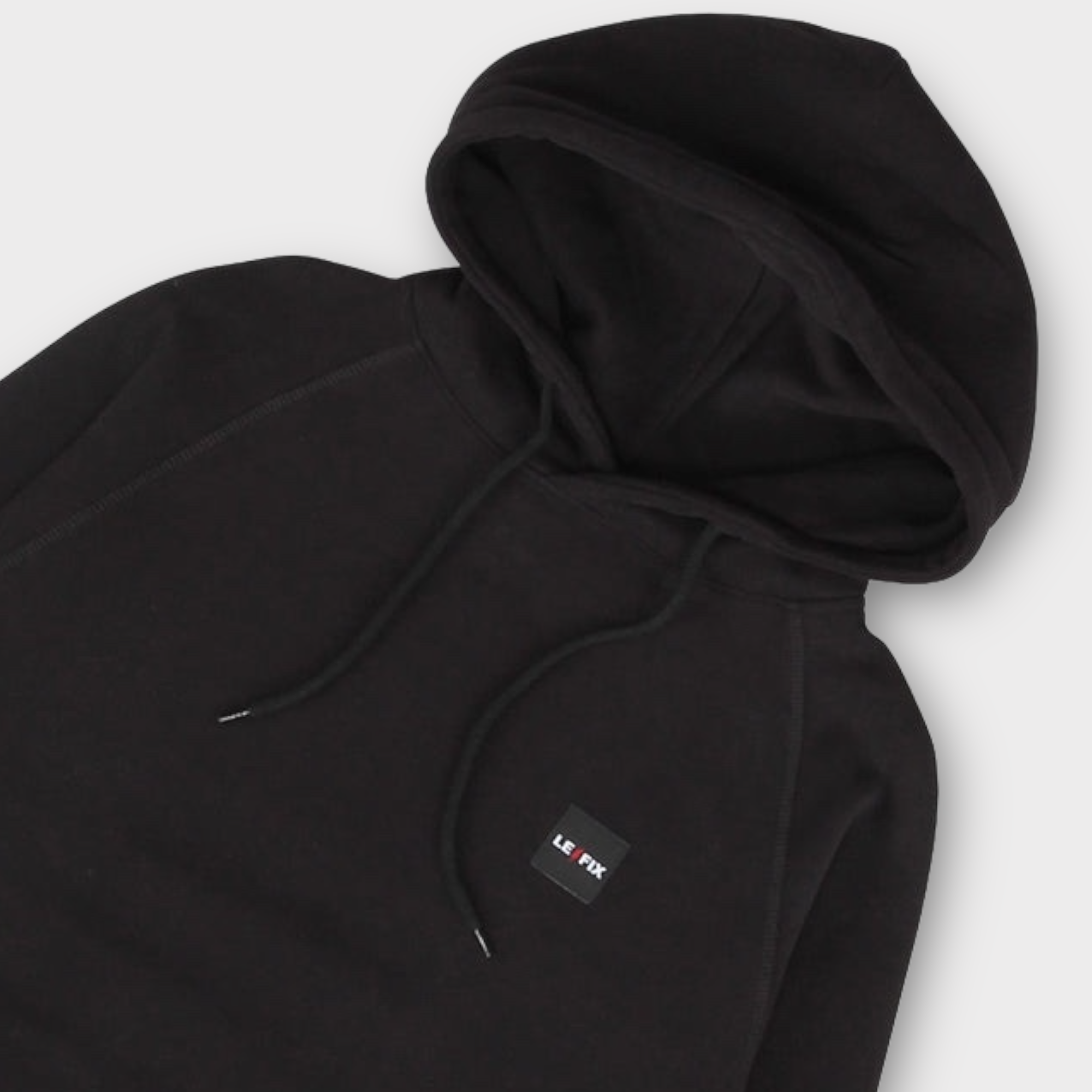 le-fix-patch-hoodie-kapuzenpullover-schwarz-baumwolle image 5