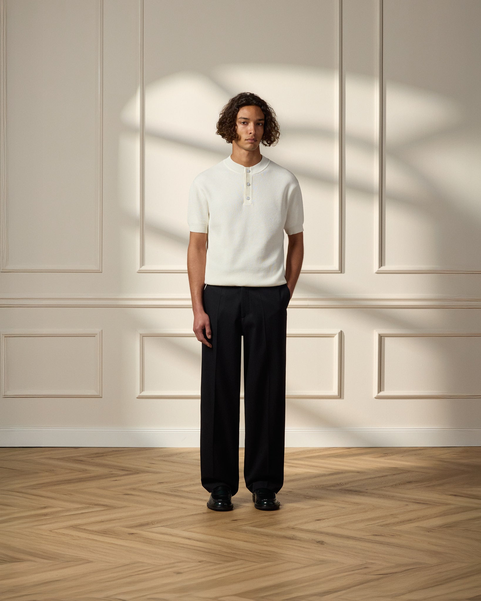 eightyfive-tops-knitted-henley-polo-offwhite-baumwolle image 4