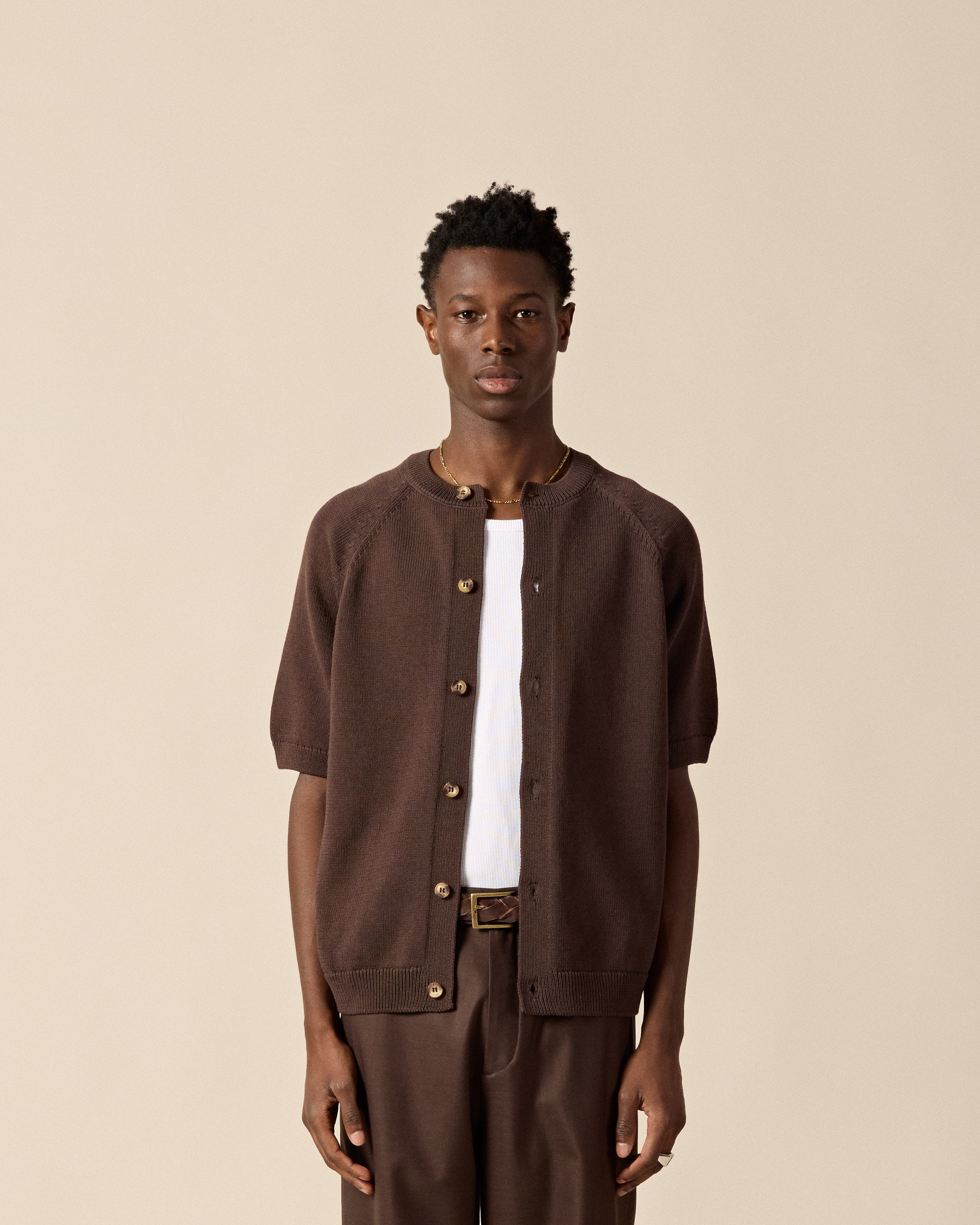 eightyfive-crewneck-cardigan-strickjacke-brown-regular-fit image 3