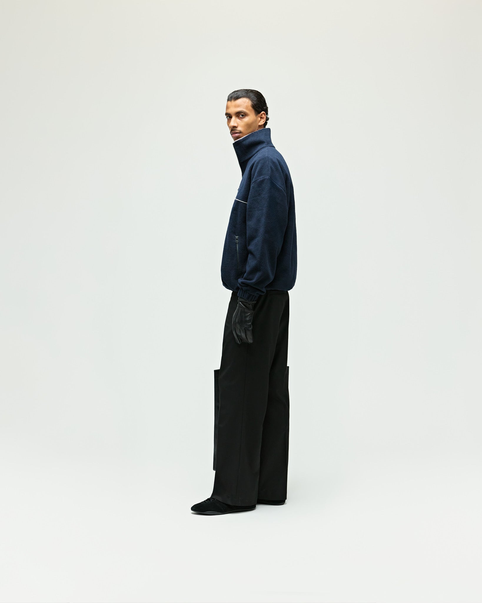 eightyfive-overshirts-fleece-half-zip-windbreaker-jacke-navy-fleece image 6