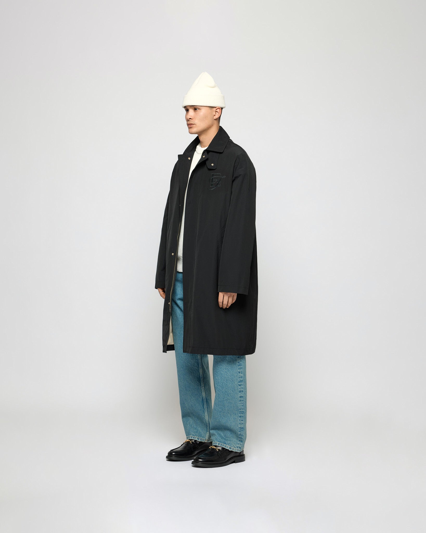 eightyfive-car-coat-mantel-schwarz-regular-fit image 3