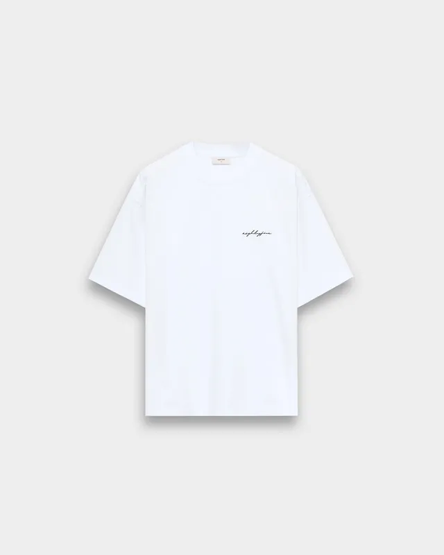 eightyfive-tops-signature-embroidery-t-shirt-white-oversized image 1