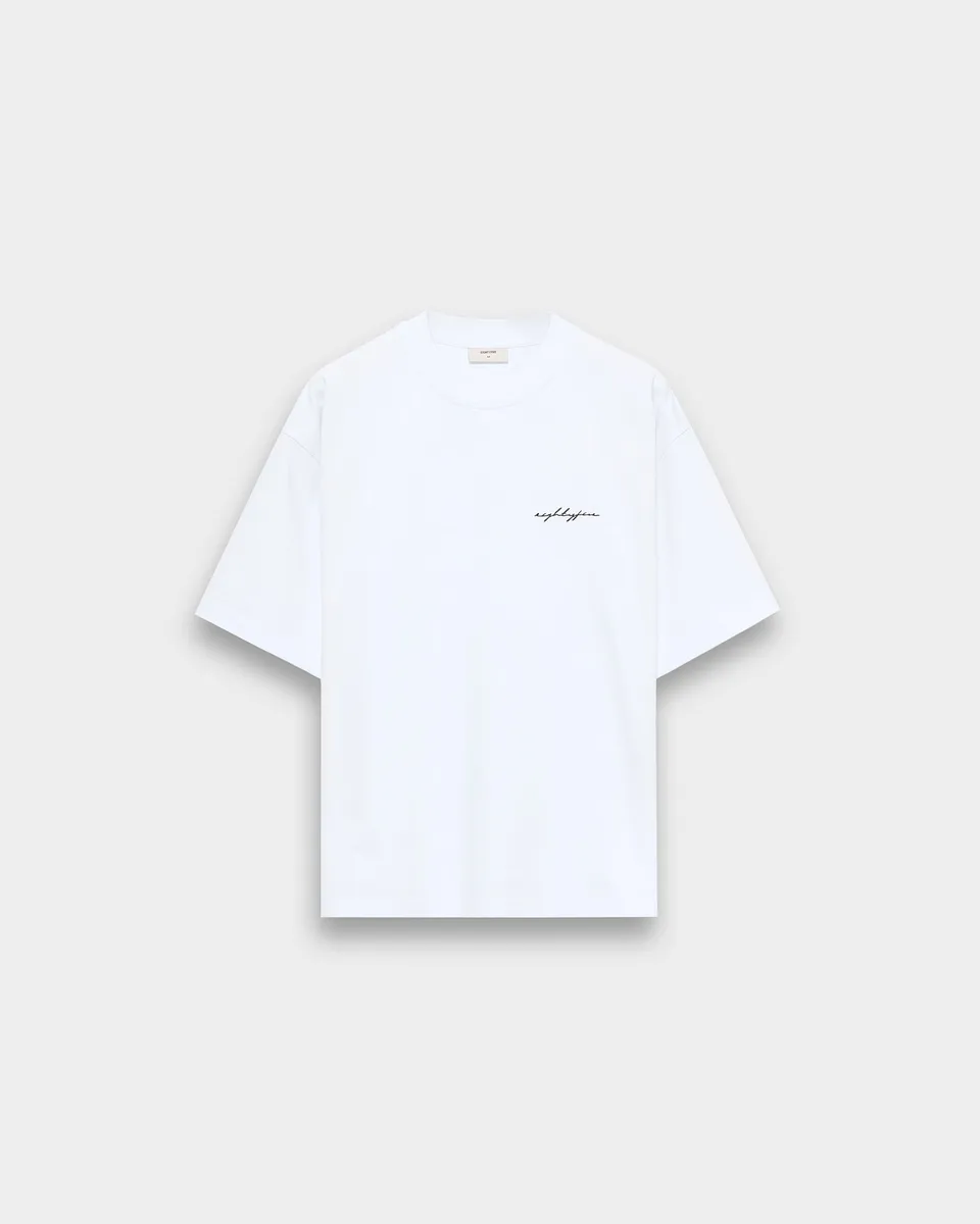 eightyfive-tops-signature-embroidery-t-shirt-white-oversized image 1