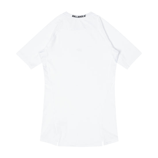 ballaholic-compression-short-sleeve-tops-kompressionsshirt-weiss-print image 2