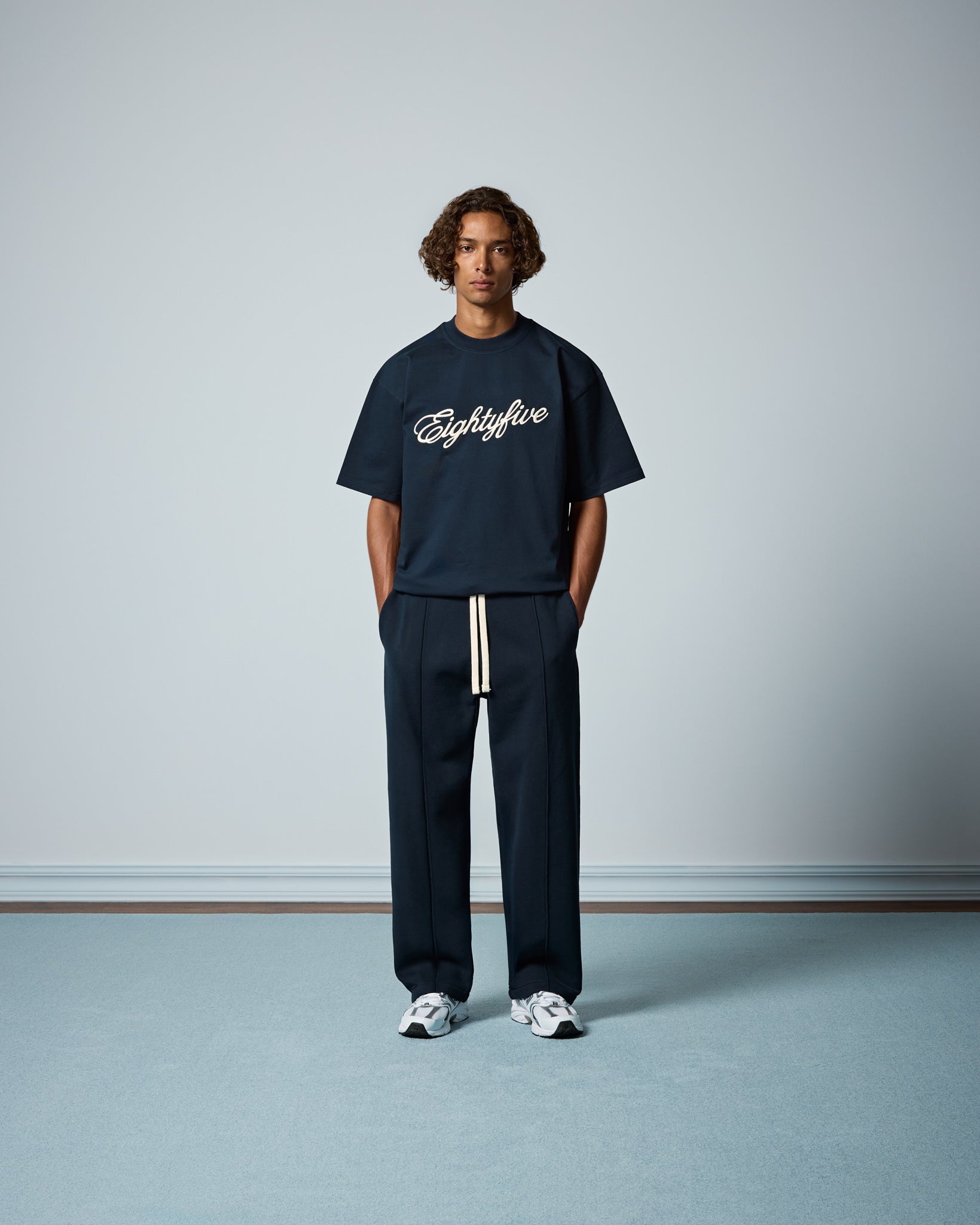 eightyfive-wide-sweatpants-jogginghose-navy-wide-fit-baumwolle image 4