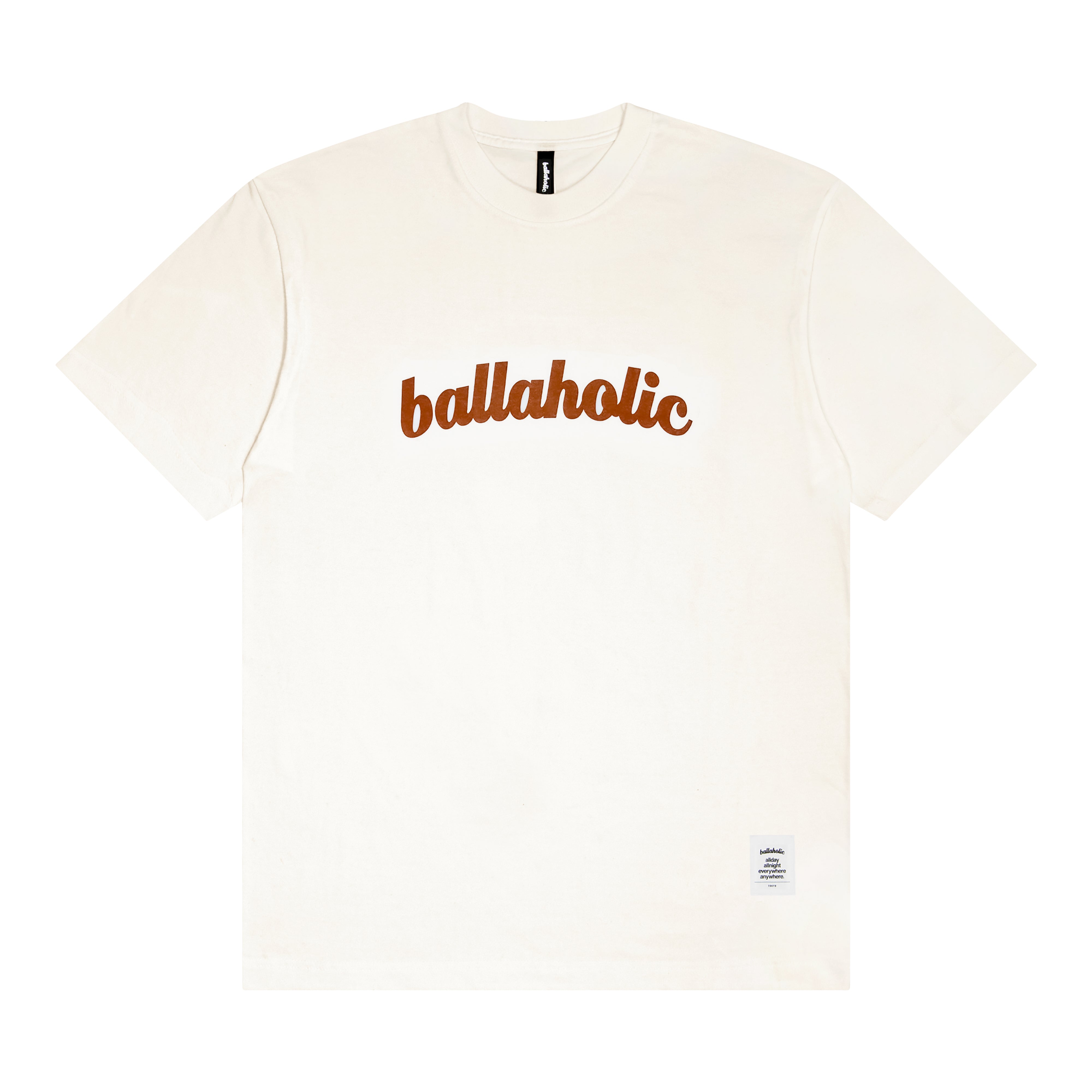 ballaholic-cotton-tees-logo-tee-t-shirt-vanilla-brick image 1