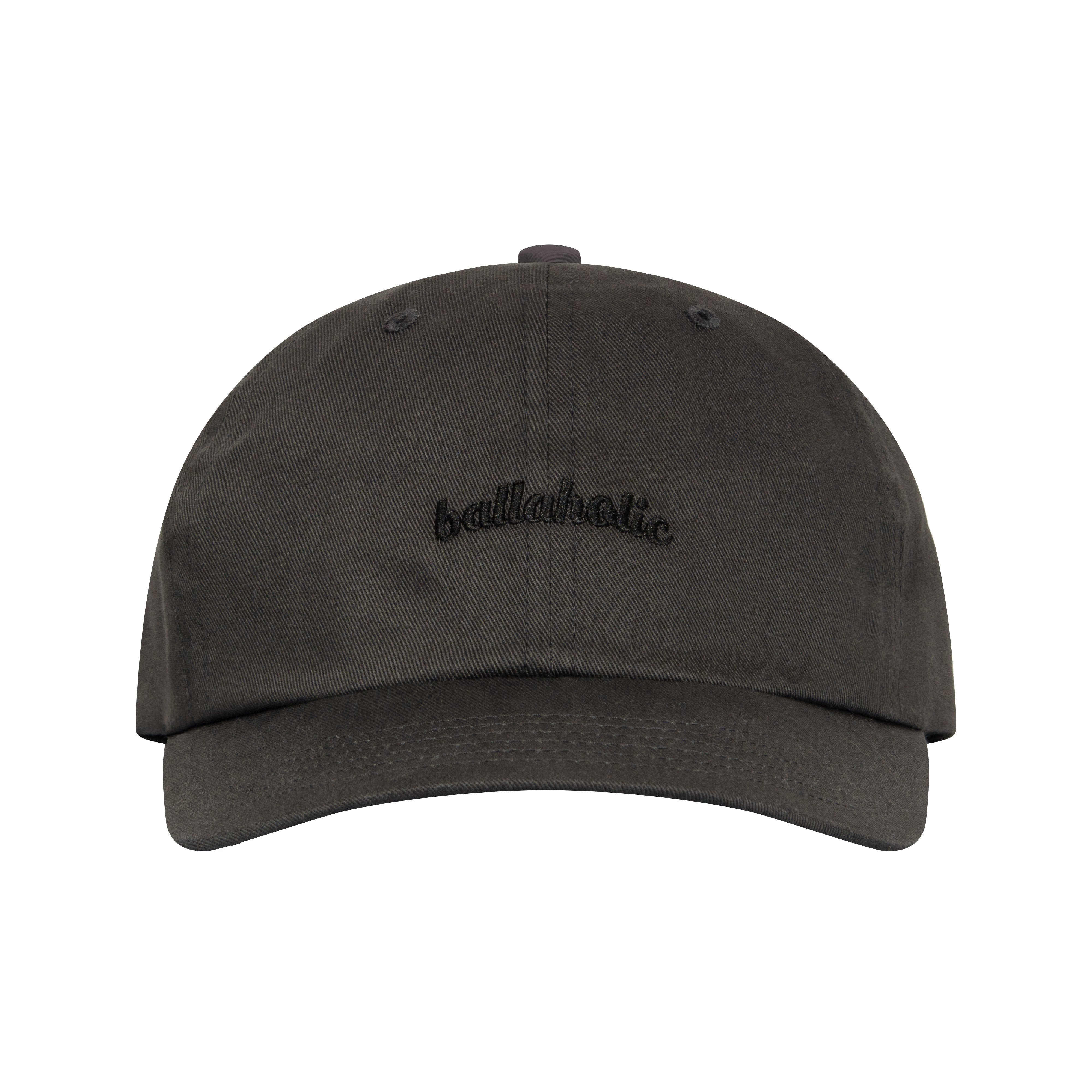 ballaholic-headwears-logo-6p-cap-kappe-dunkelgrau-schwarz image 1