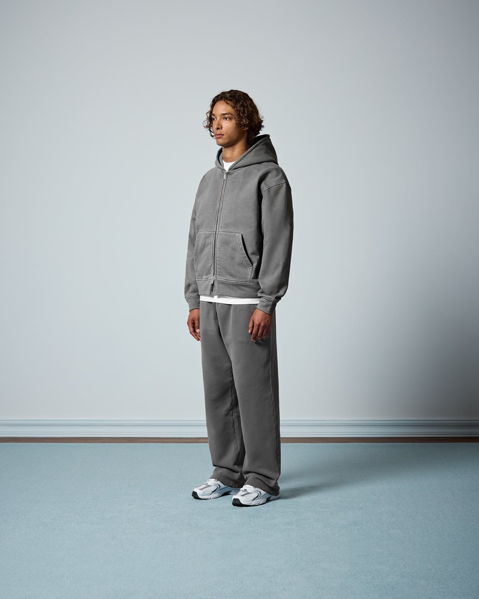 eightyfive-signature-zip-hoodie-stone-grey-100-baumwolle image 5