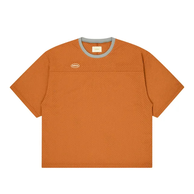 ballaholic-blhlc-oval-logo-mesh-tee-t-shirt-ginger image 1