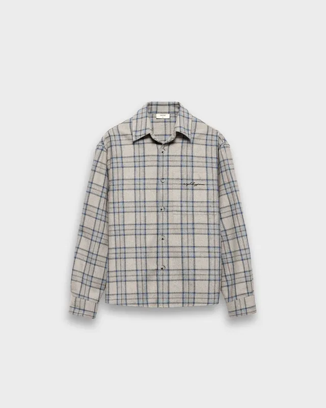 eightyfive-tops-checked-shirt-hemd-grey-flanell-kariert-relaxed image 1