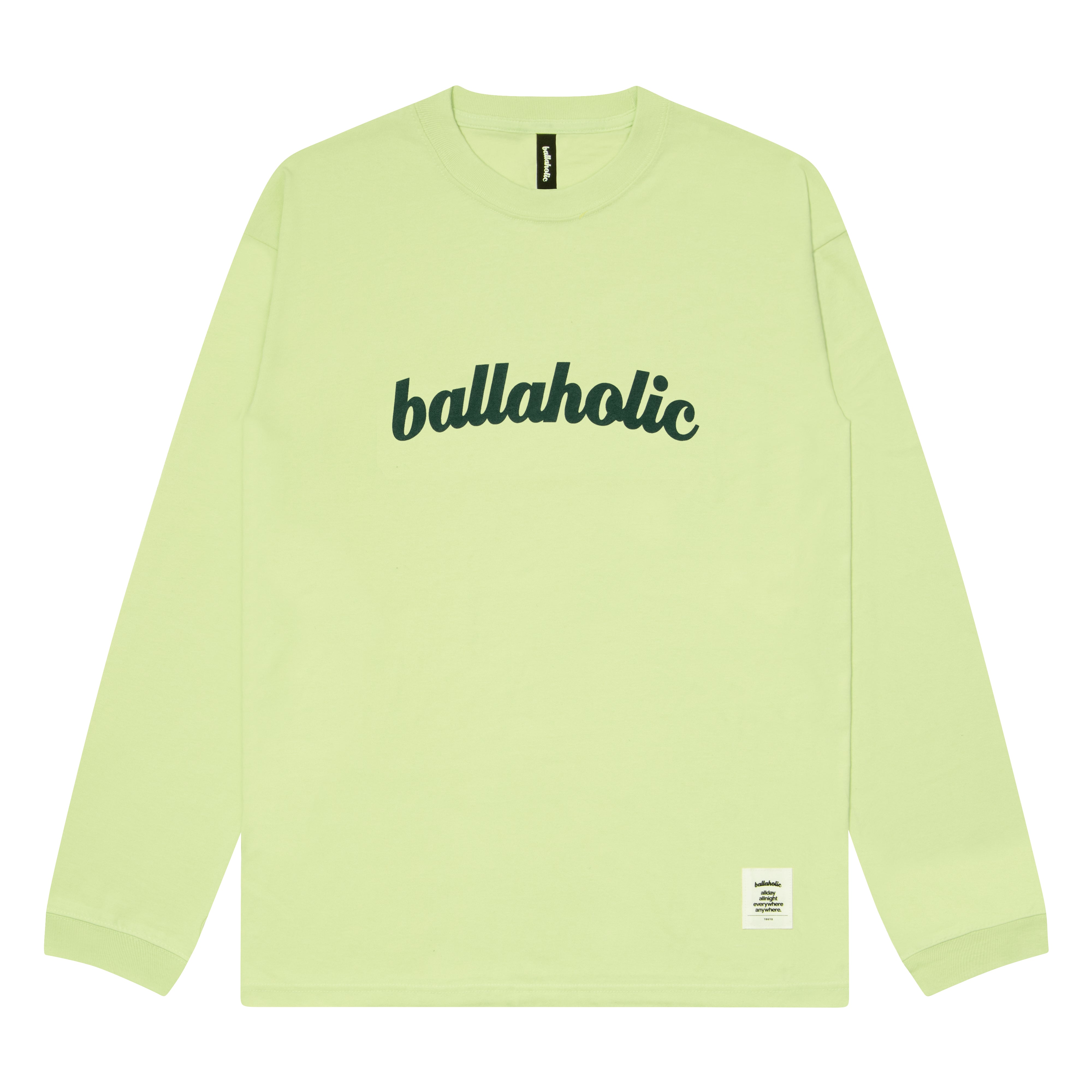ballaholic-logo-long-tee-milky-lime-langarmshirt image 1