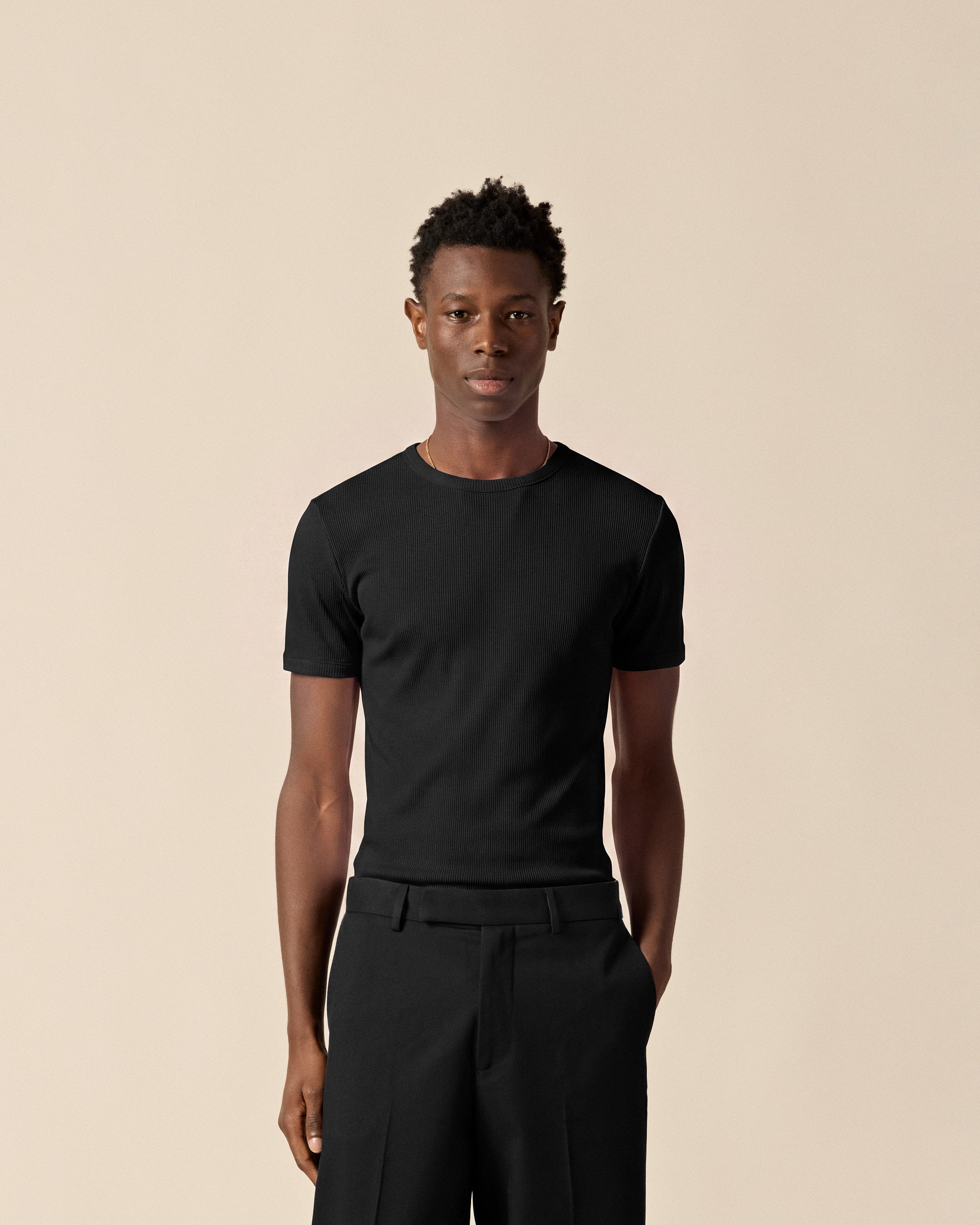 eightyfive-signature-slim-fit-t-shirt-schwarz-baumwolle image 3