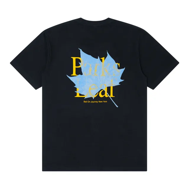 ballaholic-parks-leaf-tee-t-shirt-dunkelblau-print image 1