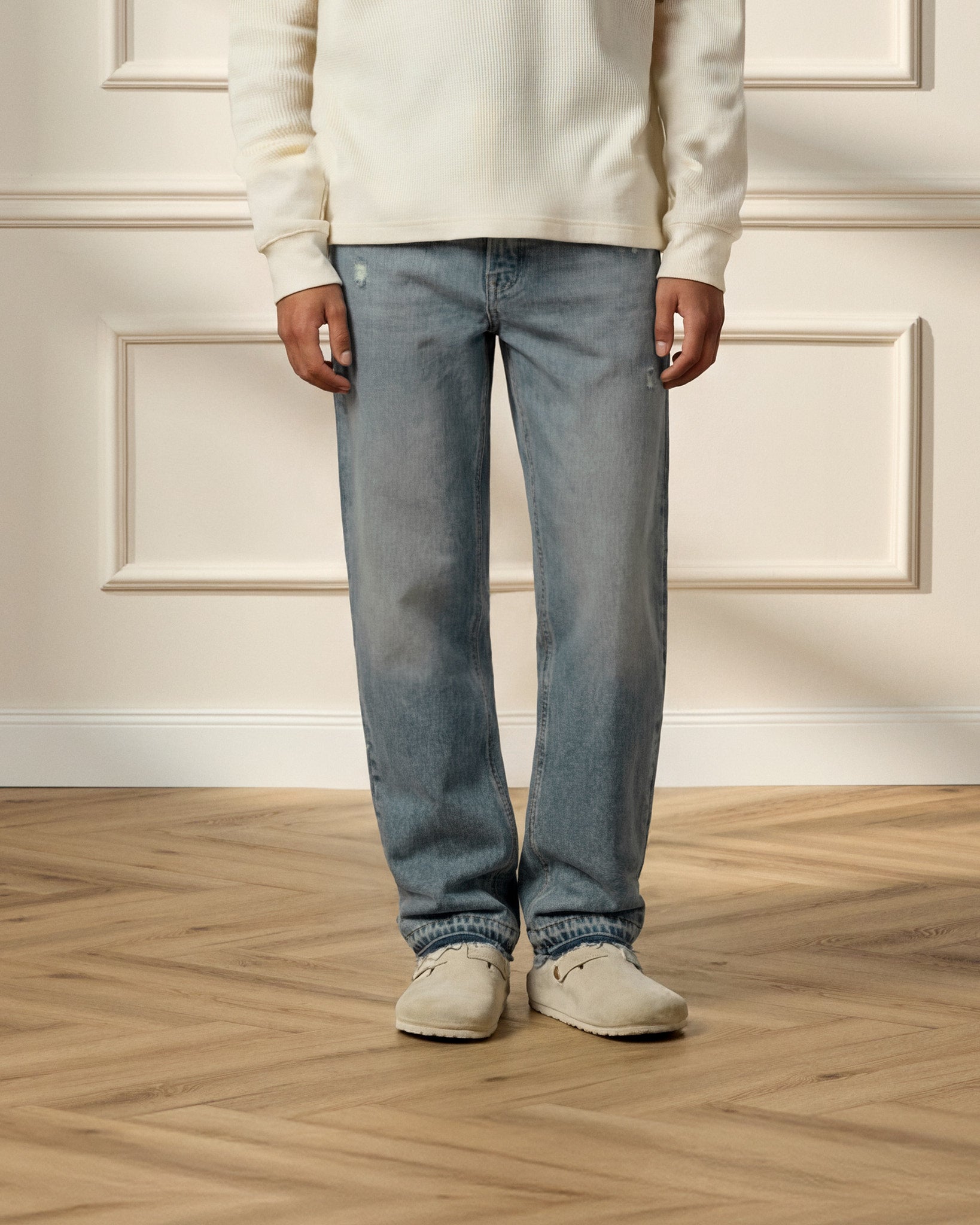 eightyfive-open-hem-straight-denim-jeans-azure-blue image 3