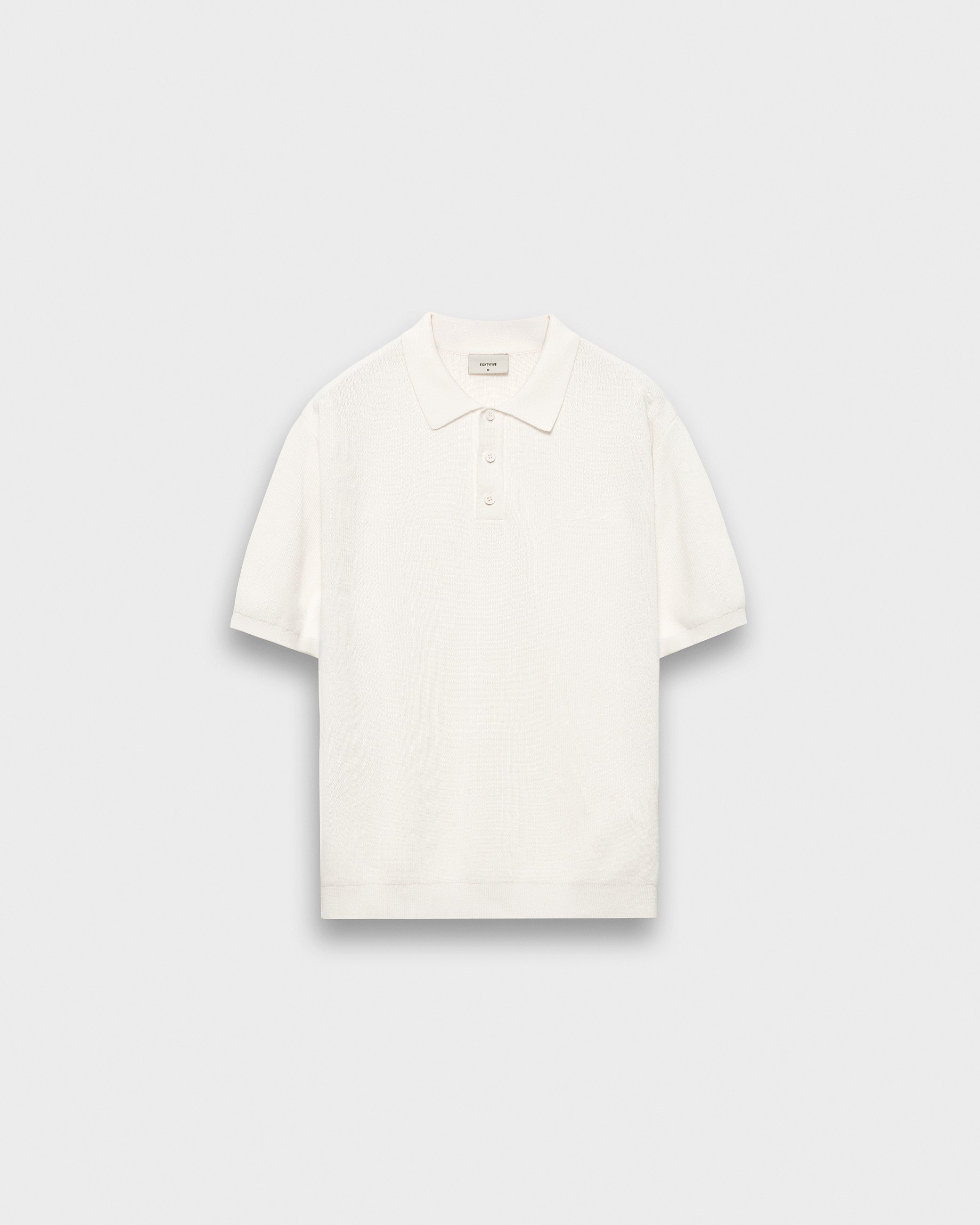 eightyfive-tops-knit-poloshirt-off-white image 1