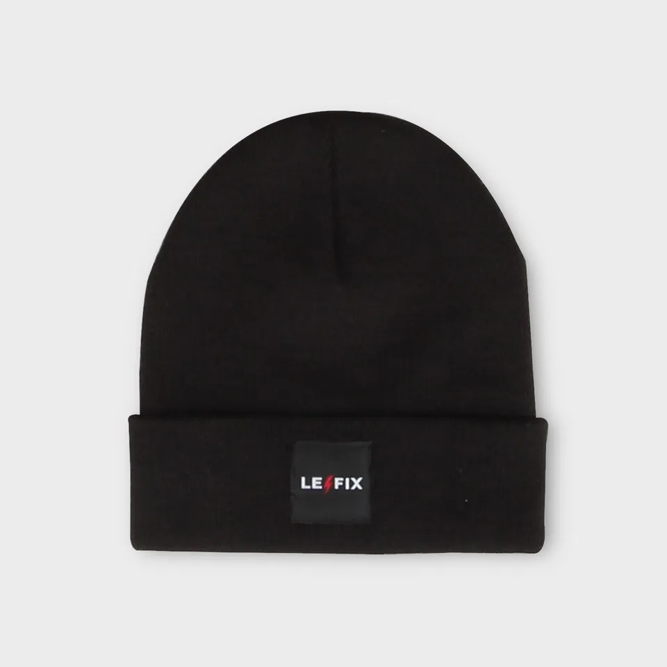 le-fix-tall-lightning-beanie-m-tze-schwarz-lang image 1