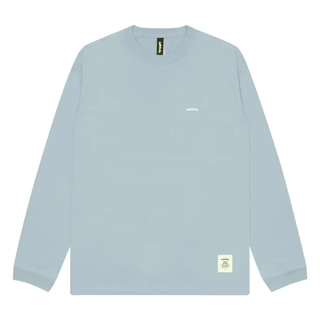 ballaholic-micro-logo-long-tee-langarmshirt-slate-blue-wei image 1