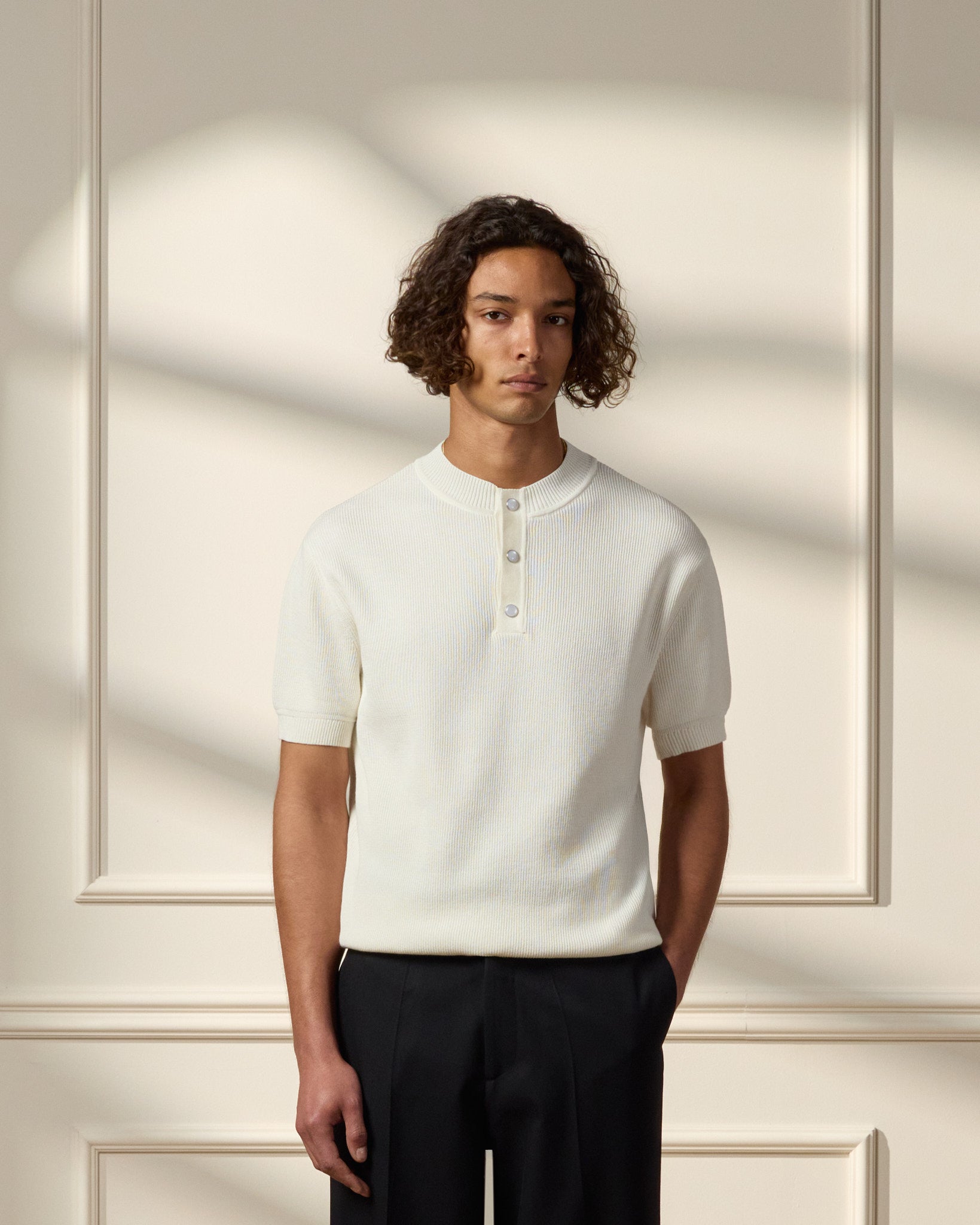 eightyfive-tops-knitted-henley-polo-offwhite-baumwolle image 3