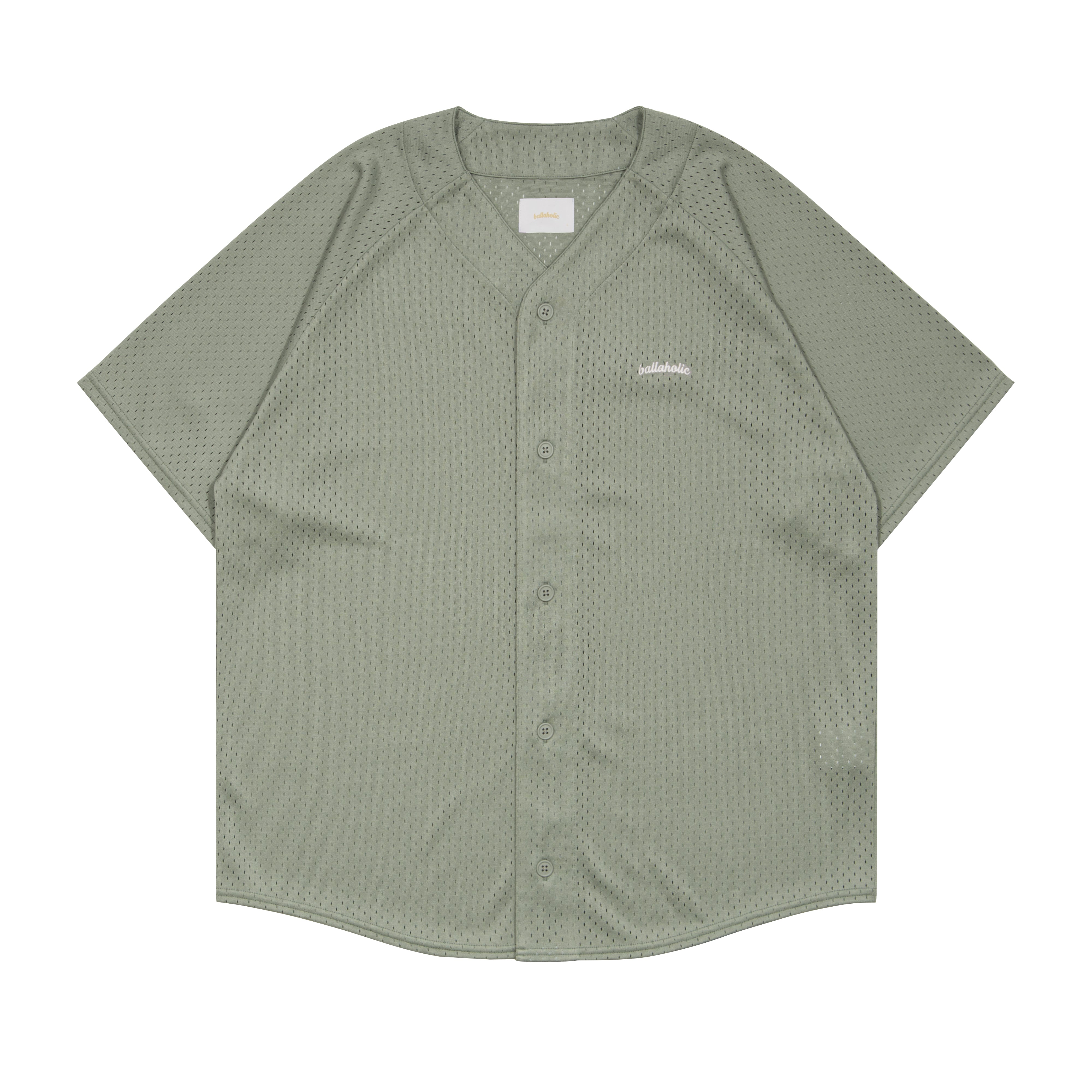 ballaholic-tops-logo-mesh-bb-shirt-t-shirt-gray image 1