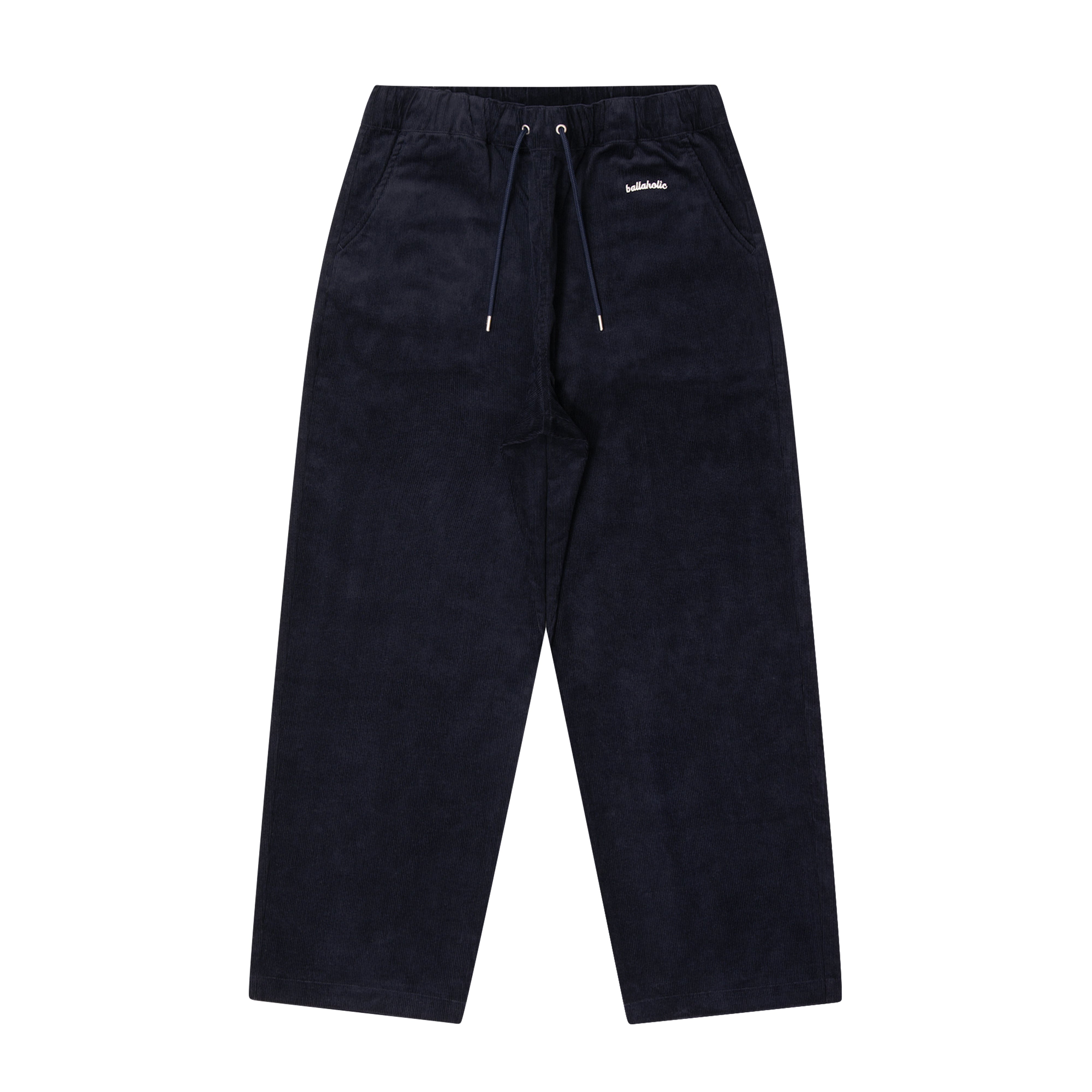 ballaholic-logo-corduroy-pants-cordhose-navy image 1