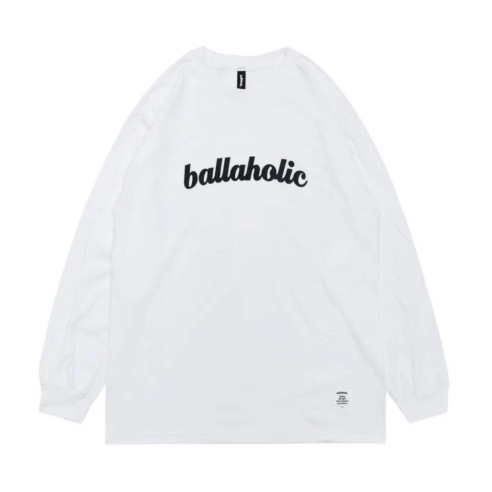 ballaholic-logo-long-tee-longsleeve-white-baumwolle image 1