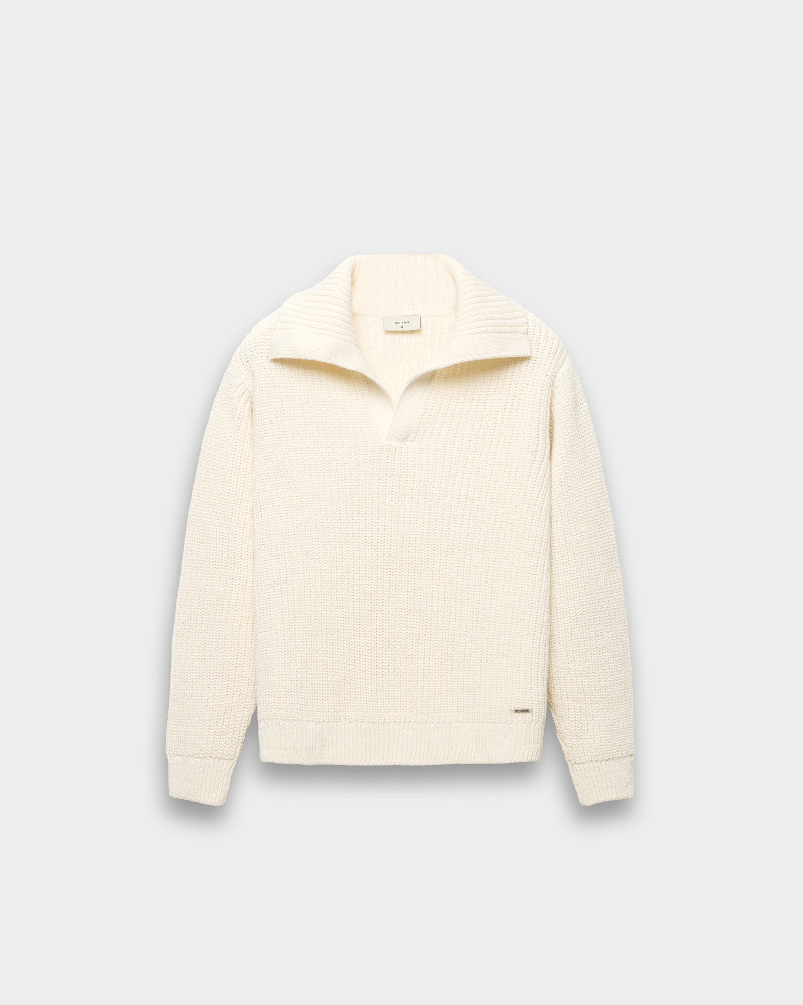eightyfive-knitted-polo-sweater-strickpullover-beige-grobstrick image 1